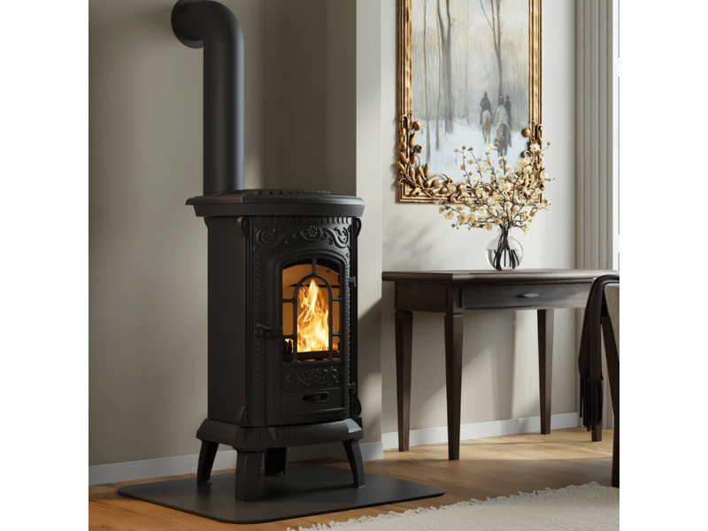 Poêle à bois nordflam - berg 8 kw - noir - Conforama E