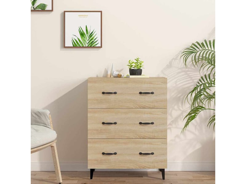  Buffet - bahut - meuble de rangement chêne sonoma 69,5x34x90 cm bois d'ingénierie  - Conforama B