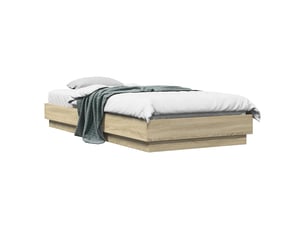 Lit simple 80x200 cm coloris marron