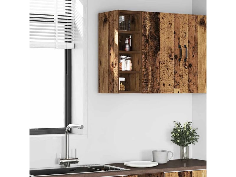  Meuble de rangement cuisine, armoire suspendue bois ancien 20x29,5x60 cm bois d'ingénierie  - Conforama C