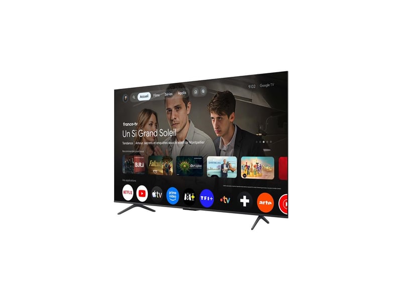  Tv 65 pouces qd-mini led 4k smart google tv 144hz dolby vision hdmi 2.1 2.1 onkyo 65P8L - Conforama C