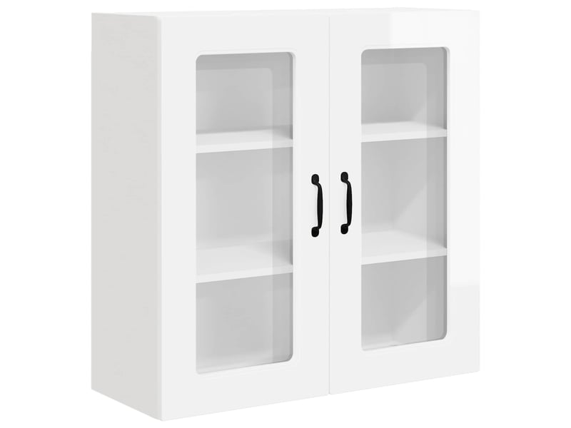  Meuble mural de cuisine | armoire de cuisine blanc brillant 80x31x80cm shl9643  - Conforama A