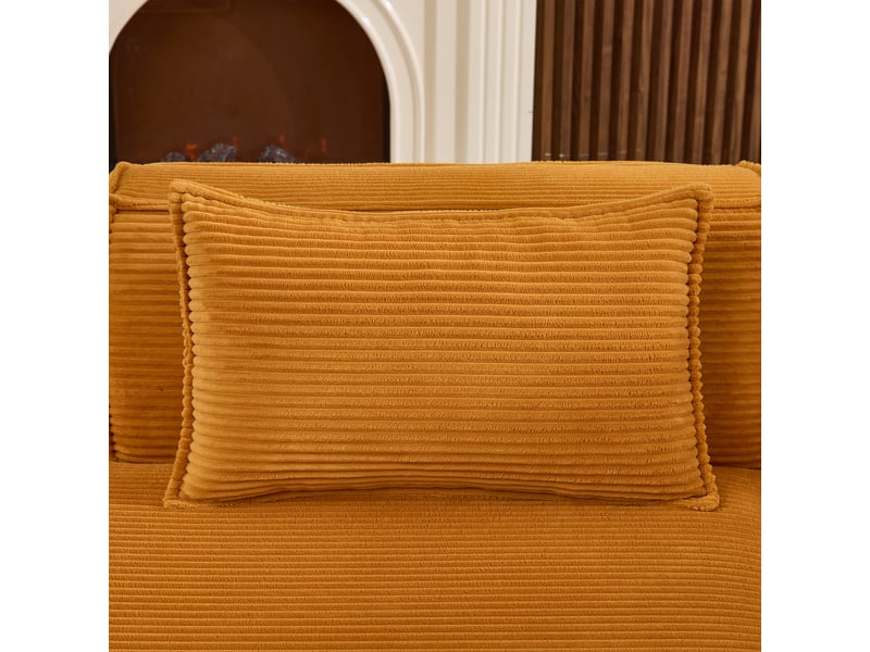  Canapé 2 places en tissu compact 235 cm - assise souple avec coussins, style moderne  - Conforama E