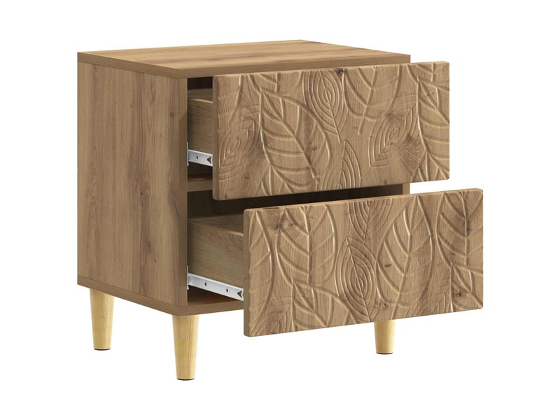  Table de chevet - cabinet de chevet - table de nuit 2 pièces chêne artisanal 43 x 34,5 x 48 cm  - Conforama D