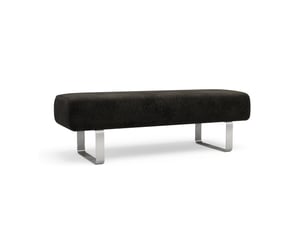 Banc en velours chenillé noir noxx