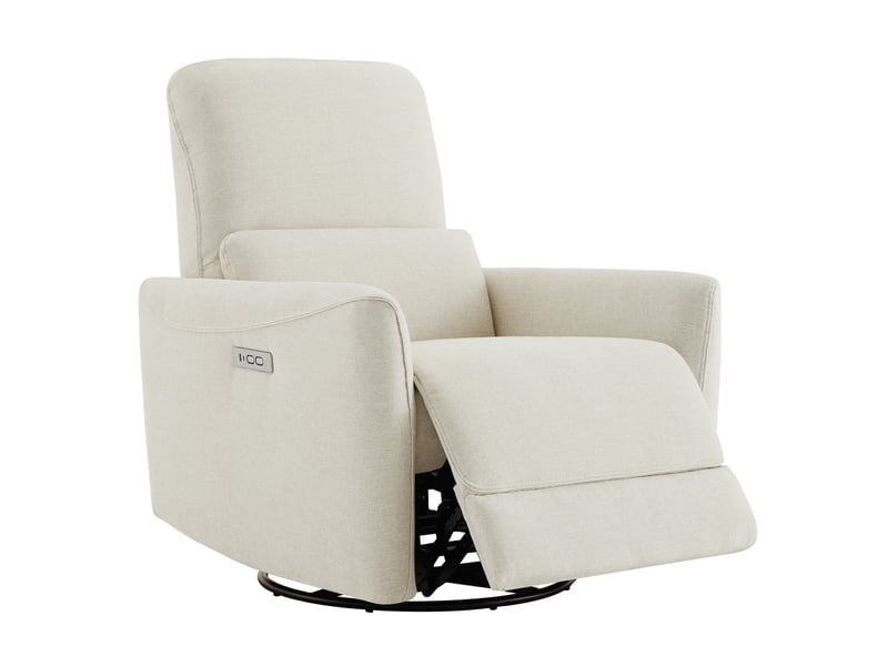  Fauteuil relax électrique pivotant 270° – usbtype-c, en tissu,dossier 135°, charge 159 kg-beige  - Conforama A