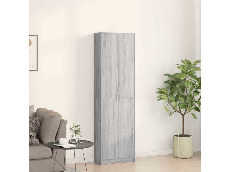  Armoire chambre, armoire de rangement gris sonoma 55x25x189 cm bois d'ingénierie  - Conforama D
