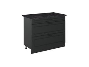 Vicco meuble cuisine, anthracite campagneanthracite, 100cm plan de travail anthracite
