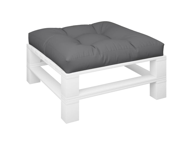  Coussin de palette, coussin de chaise, coussin de canapé anthracite 70x70x12 cm tissu cf55282  - Conforama C