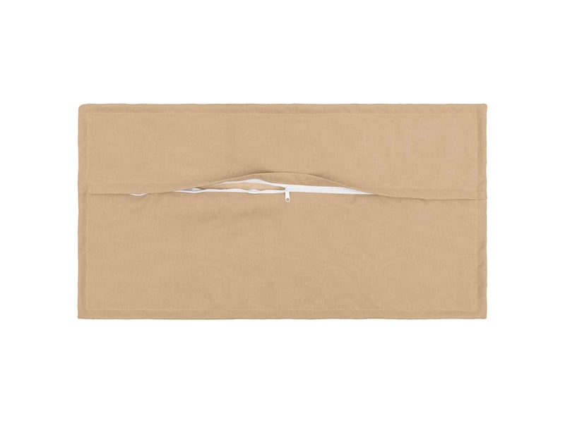  Lot de 2 coussins avec oreiller, coussins décoratifs houten crème lin synthétique cf51167  - Conforama C