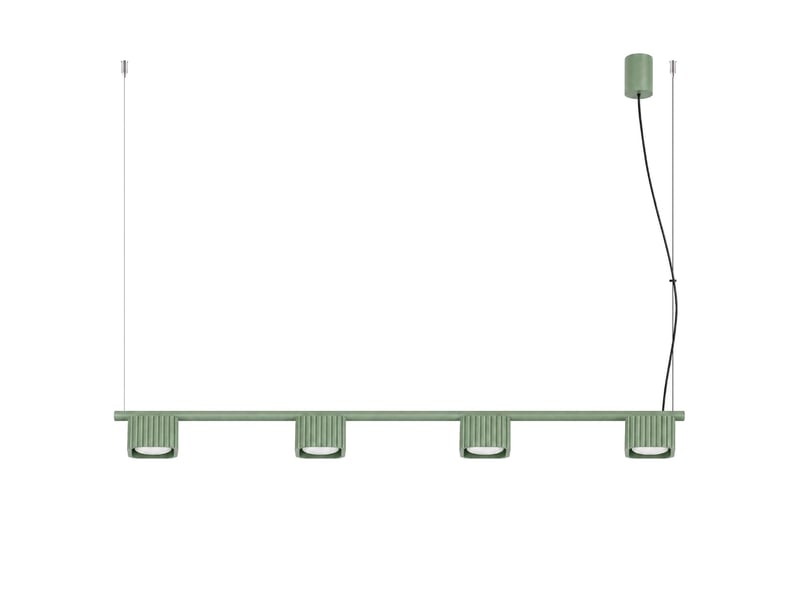 Lustre riff 4 sauge gx53 aluminium moderne 208x122x10cm SL.3118 - Conforama A