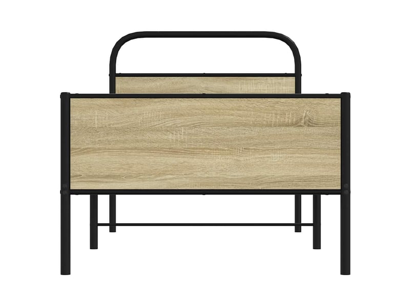  Lit simple- lit adulte -  cadre de lit sans matelas 80x200cm chêne sonoma bois ingénierie  - Conforama D