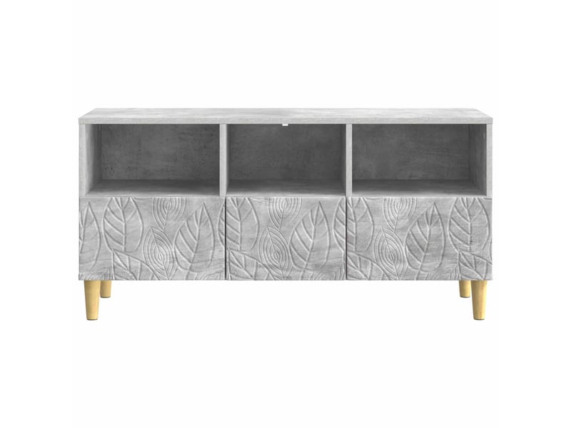  Meuble tv - banc tv - meuble de rangement 102 x 34,5 x 50 cm gris béton bois d'ingénierie  - Conforama E
