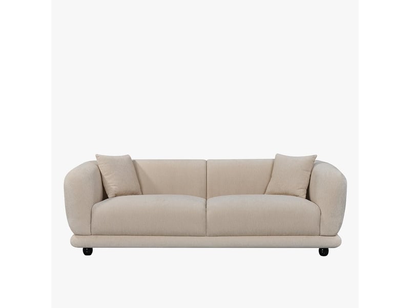  Canapé 3 places en tissu beige  - Conforama A