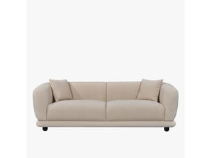 Canapé 3 places en tissu beige