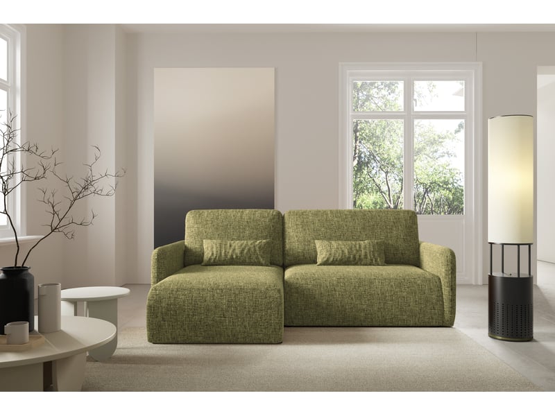 Canapé d'angle convertible livello l vert olive - Conforama B