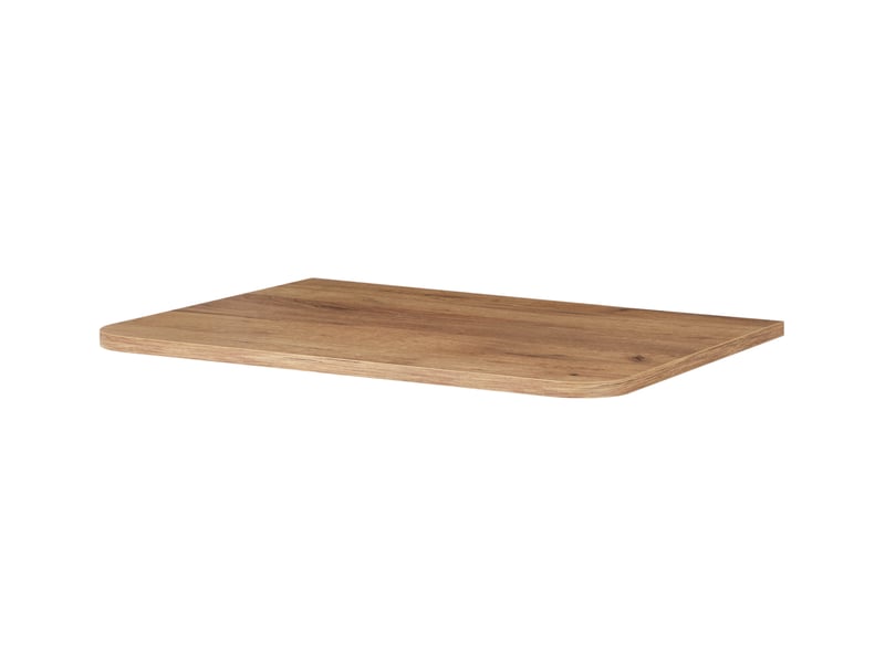  Plan de travail linea 60 cm chêne craft d'or pour meuble de salle de bain avec angles arrondis  - Conforama E