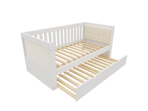 Lit gigogne 90x190 cm    coloris blanc