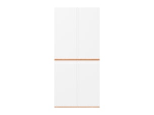 Armoire de chambre 90 x 50 x 200 cm, dressing de rangement avec penderie et tiroir à bijoux, 4 portes 3 tiroirs, mdf style moderne scandinave, blanc