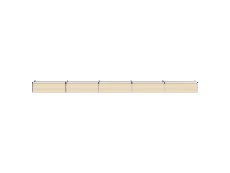 Jardinière - jardin surélevé ivoire 400 x 40 x 24 cm acier laminé à froid - Conforama C