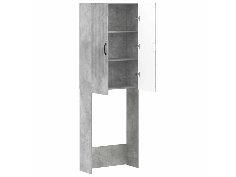  Armoire de toilette, meuble de toilette hoorn gris béton 66x25.5x190 cm  - Conforama D