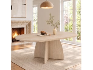 Table à manger extensible 120180x90x75 cm mdf coloris naturel