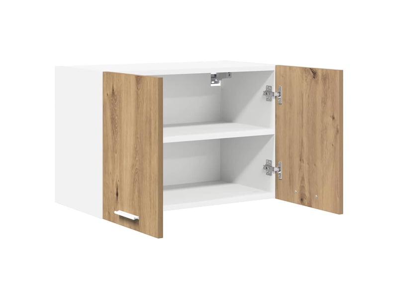  Meuble de rangement cuisine, armoire suspendue chêne artisan et blanc 60x31x40cm  - Conforama E