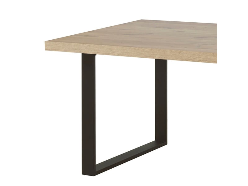  Table repas 170cm aspect bois canyon pieds u métal noir - barton BARTON - Conforama D