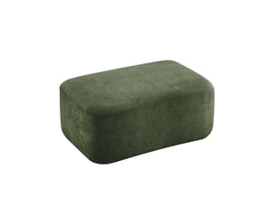 Repose-pied pouf modulaire avec mousse haute résilience sans cadre et revêtement en velours, vert, 96 × 69 × 45 cm