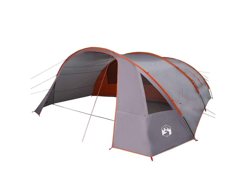 Tente tunnel, tente de camping 6-persoons 6 personne gris et orange shl59774 - Conforama D