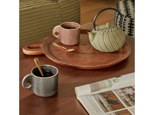 Assiette de présentation nyero ronde 39x47cm marron