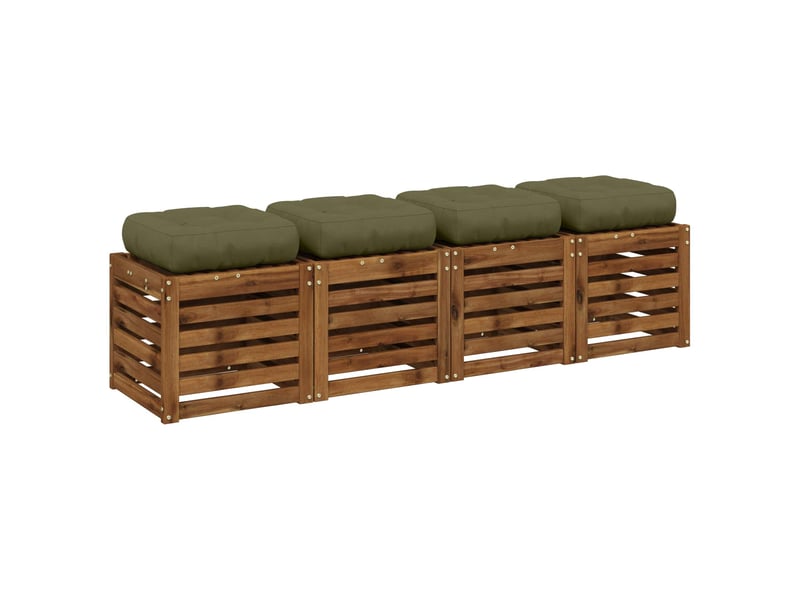 Lot de 4 coussins de siège, coussins d'assise vianen 100 % polyester cf60646 - Conforama C