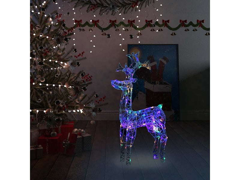  Renne de décoration, éclairage de noël 90 led 60x16x100 cm acrylique cf62046  - Conforama D