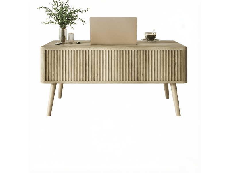  Table basse relevable avec rangement, plateau ajustable, mdf et pieds en pin, finition chêne  - Conforama D