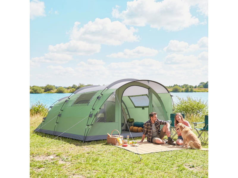  Lit de camp pliant avec dossier réglable sur 4 positions, capacité de charge de 120 kg, pour la plage, le jardin, la piscine, 187 x 58 x 28 cm, vert  - Conforama C