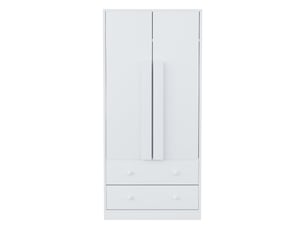 Armoire 2 portes avec 2 tiroirs et compartiment 70 x 40 x 170 cm