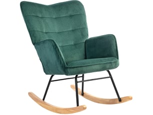 Fauteuil fixe MODENVIE  Velours côtelé vert vendu A l'unité