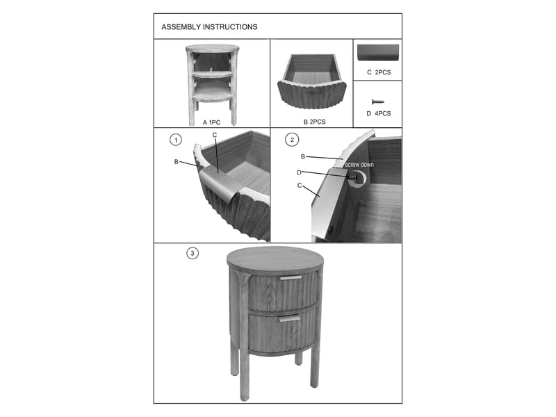  Commode falile, 2 tiroirs, 38x35x52h cm marron cerise Falile - Conforama D
