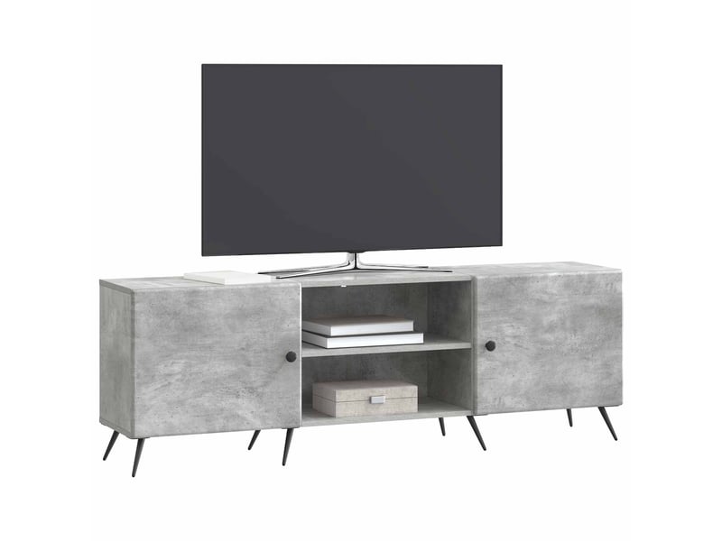  Meuble tv - banc tv - meuble de rangement 150 x 31 x 50 cm gris béton bois d'ingénierie  - Conforama C