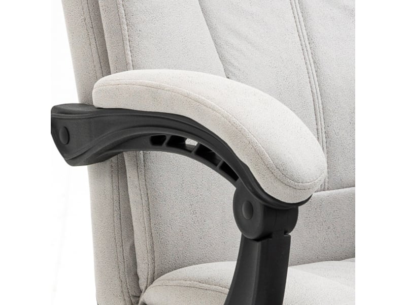  Chaise de bureau ergonomique avec massage, repose-pieds réglable, gris clair, pour bureau et télétravail  - Conforama E