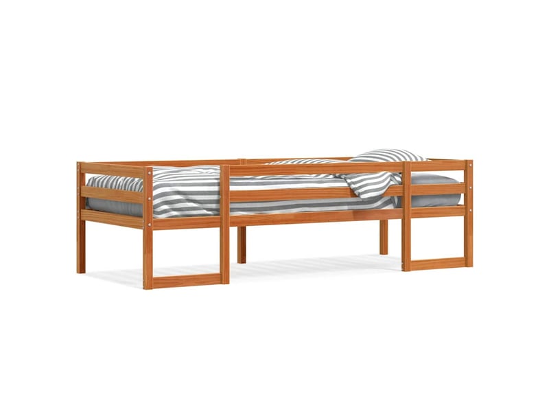  Cadre de lit pour enfants - lit jeune sans matelas  marron 90x200 cm  - Conforama A