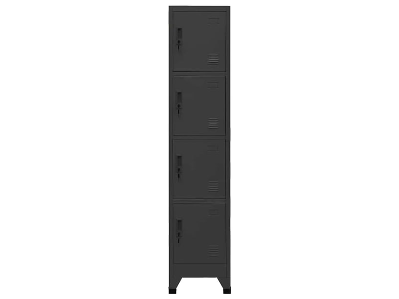  Armoire à casier, rangement de bureau anthracite 38x45x180 cm acier shl209  - Conforama A