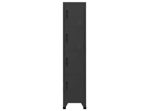 Armoire à casier, rangement de bureau anthracite 38x45x180 cm acier shl209