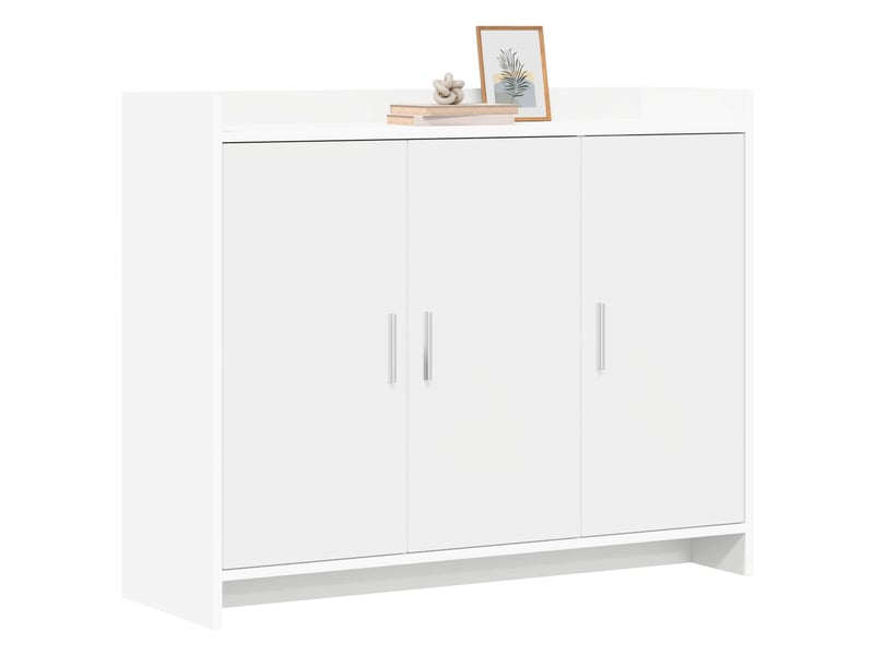  Buffet - bahut - meuble de rangement blanc 98,5 x 33 x 80 cm bois d'ingénierie  - Conforama C