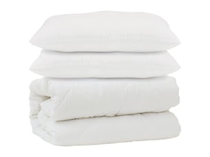 Couette avec oreiller 3 pcs - duvet blanc microfibre