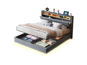Lit coffre 140x200 cm HAUSS SPOLE   coloris gris