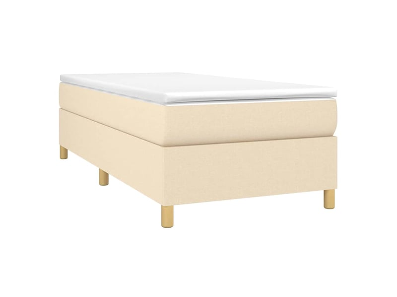  Lit simple- lit adulte -  cadre de lit à lattes crème 100x200 cm tissu  - Conforama B