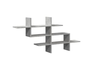 Étagère flottante, étagère murale gris béton 124,5x18x60,5 cm bois d'ingénierie cf42335