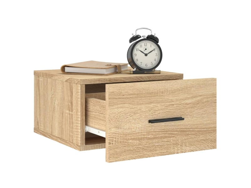  Table de chevet chanmbre, table d'appoint murale chêne sonoma 35x35x20 cm shl2416  - Conforama D