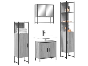 Ensemble de meubles de salle de bain 4 pcs sonoma gris cf63878